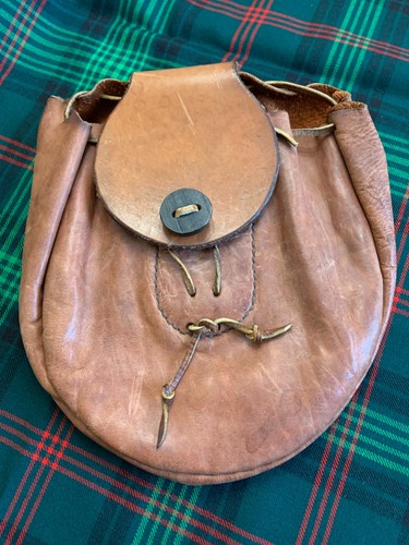 Rob roy leather sporran - leather, rustic