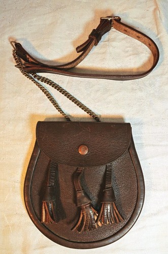 Vintage scottish brown leather - scottish,