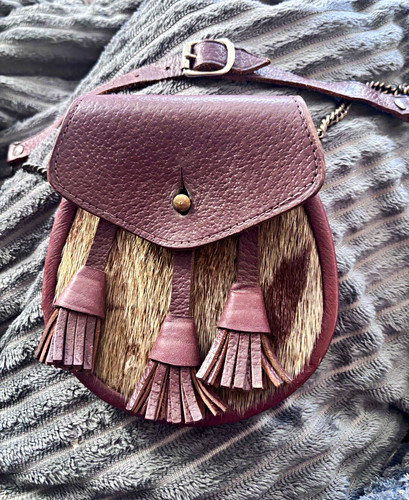 Brown leather fur - brown, sporran