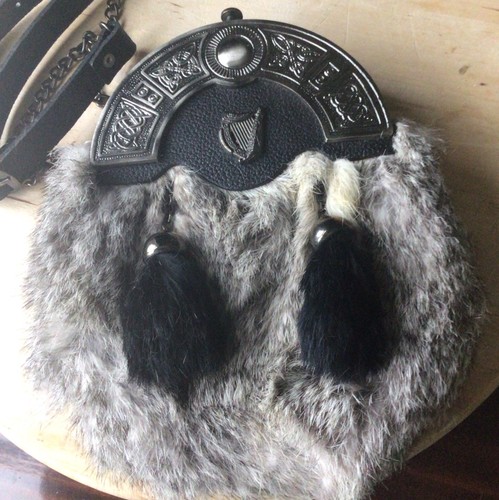 Grey fur dress sporran - dress,