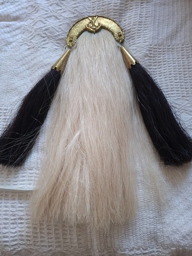 Vintage white horsehair - white,
